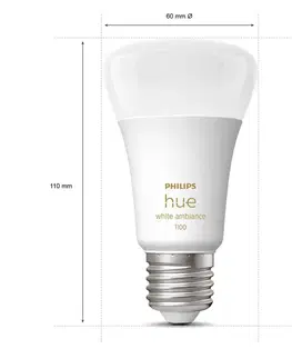 Chytré žárovky Philips Hue Philips Hue White Ambiance E27 8W LED žárovka, 2ks