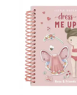 Hračky LITTLE DUTCH - Kniha se samolepkami Rosa & Friends - Obleč mě