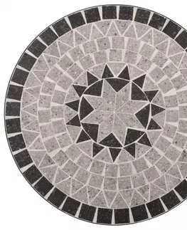 Zahradní sestavy Mozaikový bistro set 3 ks keramika Dekorhome Šedá