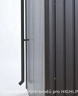 HIGHLINE Biohort Zahradní domek BIOHORT Highline H4 duo 275 × 275 cm (tmavě šedá metalíza)