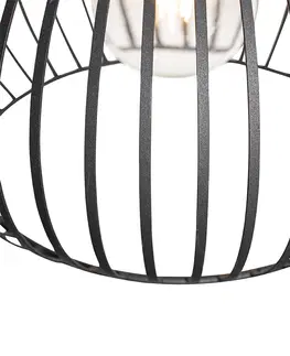 Zavesna svitidla Moderní závěsná lampa černá 38 cm - Saffira