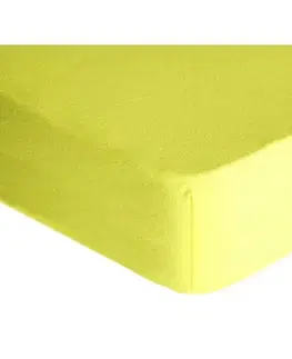 Prostěradla Forbyt, Prostěradlo, Froté Premium, světle žluté 100 x 220 cm