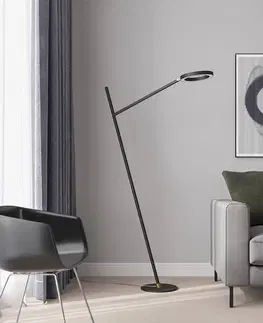 Stojací lampy Lucande Lucande Nimbe LED stojací lampa, černá, stmívač