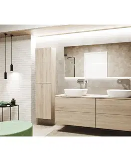 Koupelnový nábytek MEREO Aira, koupelnová skříňka s umyvadlem z litého mramoru 101 cm, dub Kronberg CN722M