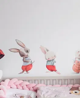 Samolepky na zeď Dětské samolepky na zeď - Malí králíčci z pohádky