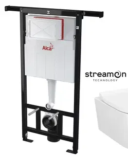 WC sedátka ALCADRAIN Jádromodul předstěnový instalační systém bez tlačítka + WC CERSANIT INVERTO + SEDÁTKO DURAPLAST SOFT-CLOSE AM102/1120 X IN1
