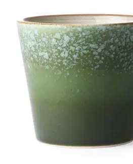 Hrnky a šálky Zelený retro hrnek na Cappuccino 70s grass - 12*9,5*8,5cm / 300ml  HKLIVING ACE6054