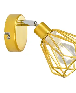 LED osvětlení Nástěnná lampa OKIRA TYP 2 Tempo Kondela Zlatá