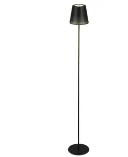 LED stojací lampy BRILONER LED nabíjecí stojací svítidlo 130 cm 3,5 W 400lm černá BRILO 1438015