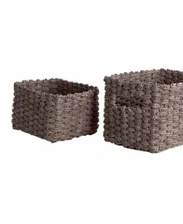 Úložné boxy Compactor Set pletených košíků Compactor Lisou, 2 dílný - šedý