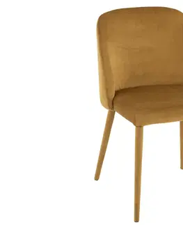 Jídelní stoly Okrová jídelní židle Charlotte - 58*80*51 cm J-Line by Jolipa 15383