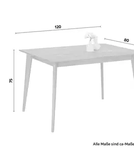 Jídelní stoly Jídelní Stůl Rita, 120x80 Cm, Divý Dub