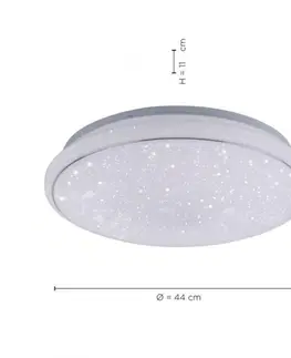 Chytré osvětlení LEUCHTEN DIREKT is JUST LIGHT LED stropní svítidlo, Smart Home, RGB+W, křišťálový vzhled, dálkový ovladač, CCT MEDION RGB+2700-5000K