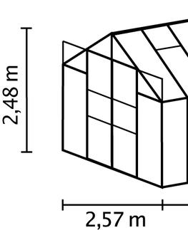 Skleníky Skleník URANUS 11500 polykarbonát černý Lanitplast Polykarbonát 4 mm