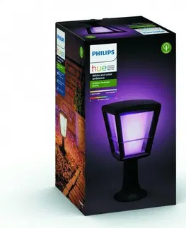Chytré osvětlení PHILIPS HUE Hue LED White and Color Ambiance Venkovní sloupkové svítidlo Philips Econic 17441/30/P7 černé 32cm 2200K-6500K RGB