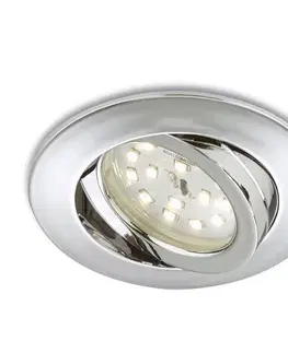 Podhledové světlo Briloner Zarovnatelné LED podhledové svítidlo Erik chrom