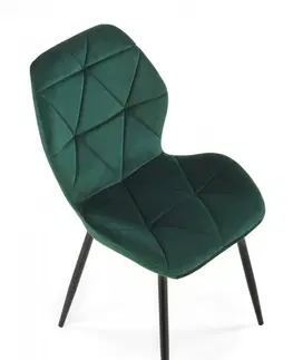 Židle HALMAR Designová židle Noel tmavě zelená