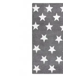 Koberce a koberečky Dywany Lusczow Kusový koberec SKETCH DECLAN šedý / bílý - Hvězda, velikost 240x330