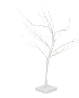 Vánoční dekorace Solight LED zimní stromek, 50x LED, 60cm, 3xAA