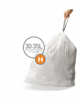 Odpadkové koše Sáčky do odpadkového koše 30-35 L, Simplehuman typ H, zatahovací, 20 ks v balení