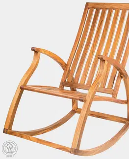 Zahradní židle a křesla Zahradní teakové houpací křeslo STEFANO