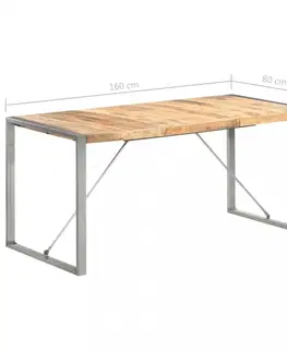 Jídelní stoly Jídelní stůl hnědá / šedá Dekorhome 160x80x75 cm