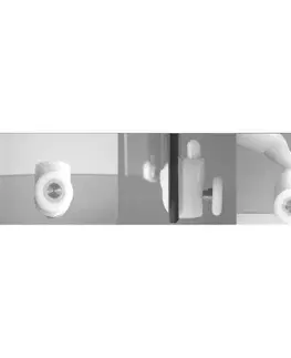 Sprchové vaničky MEREO Sprchový set z Kory Lite, čtvrtkruh, 90 cm, bílý ALU, sklo Grape a vysoké SMC vaničky CK35121ZH