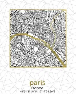 Obrazy Mondex Obraz PARIS 45 x 60 cm zlatý