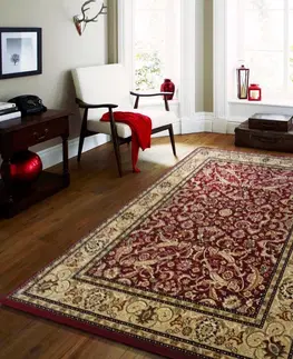 Vintage koberce Kvalitní koberec v červené barvě ve vintage stylu