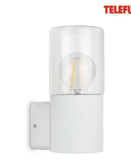 Moderní venkovní nástěnná svítidla BRILONER Venkovní svítidlo, bílé, 1x E27 TF 320506TF