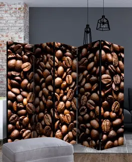 Paravány Paraván Roasted coffee beans Dekorhome 135x172 cm (3-dílný)