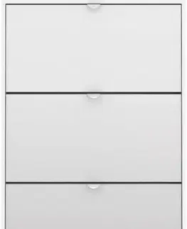 Botníky Tvilum Botník FLAPIE 052 se zrcadlem 71,5 cm bílý