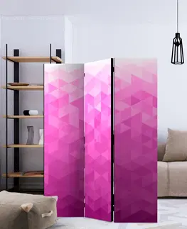 Paravány Paraván Pink pixel Dekorhome 225x172 cm (5-dílný)