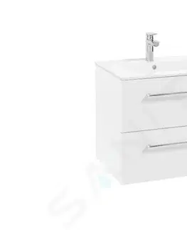 Koupelnový nábytek Kielle Vega Skříňka včetně umyvadla, 60x50x46 cm, 2 zásuvky, lesklá bílá 50018S60
