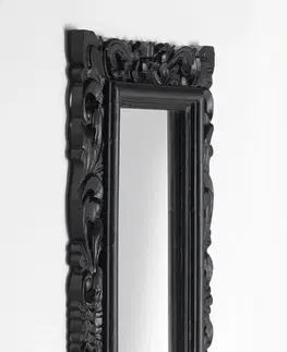 Koupelnová zrcadla SAPHO SAMBLUNG zrcadlo ve vyřezávaném rámu 40x70cm, černá IN113