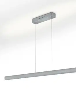 Závěsná světla Knapstein LED závěsné světlo Runa, nikl, délka 152 cm