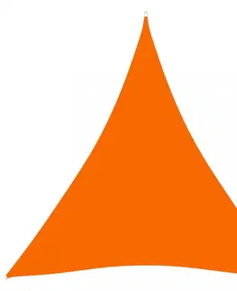 Stínící textilie Stínící plachta trojúhelníková 4x4x4 m oxfordská látka Dekorhome Oranžová