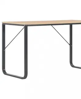 Pracovní stoly Psací stůl 120x60 cm Dekorhome Černá / dub