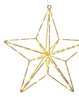 Vánoční světelná hvězda Konstsmide Christmas LED dekorativní světlo zlatá hvězda 37x36 cm