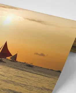 Samolepící tapety Samolepící fototapeta západ slunce na moři