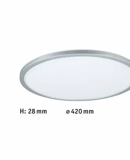LED stropní svítidla PAULMANN LED Panel Atria Shine kruhové 420mm 2800lm RGBW matný chrom