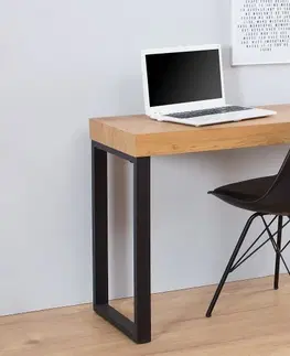 Stylové a luxusní pracovní a psací stoly Estila Designový moderní pracovní stůl 120cm černá / dub