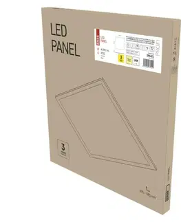 LED světelné panely EMOS Lighting LED panel 60×60, čtvercový vestavný bílý, 40W teplá b. UGR 1544104010