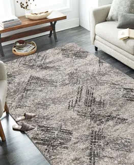 Moderní koberce Moderní béžový koberec s jemným vzorem Šířka: 80 cm | Délka: 150 cm
