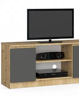 TV stolky Ak furniture TV stolek Tonon 120 cm dub artisan/grafitový šedý