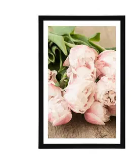 Květiny Plakát s paspartou romantická kytice