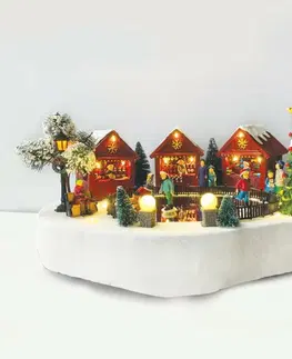 Interiérové dekorace ACA Lighting Vánoční LED vánoční trh s bruslaři X0313
