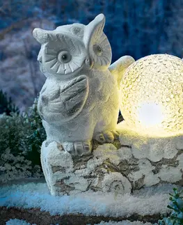 Svíčky a světelné dekorace LED sněžná sova