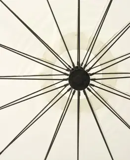 Zahradní slunečníky a doplňky Závěsný slunečník Ø 300 cm hliníková tyč Dekorhome Černá