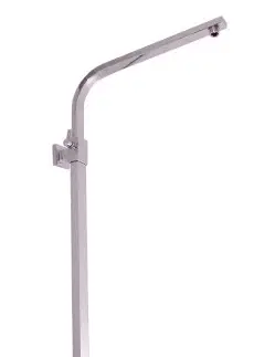 Sprchy a sprchové panely SLEZAK-RAV Sprchová tyč hranatá k bateriím s hlavovou a ruční sprchou, Barva: chrom, Rozměr: teleskopická MD0633